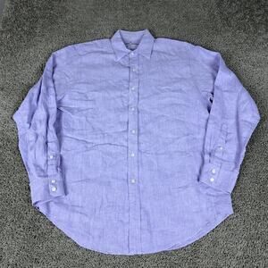 Black Brown 1826 Men's Casual Button Down Shirt - Light Purple